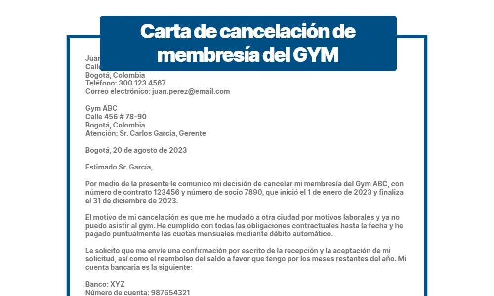 Ejemplo de carta de compromiso escolar