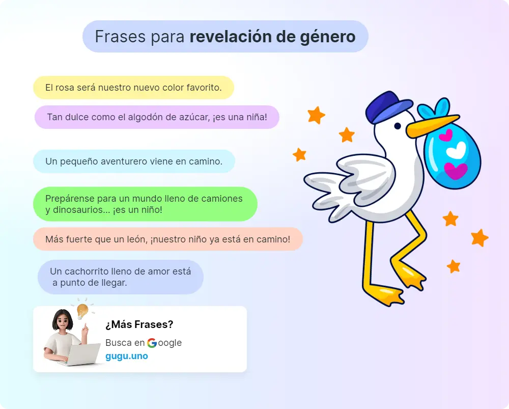 Las Mejores Frases para Revelación de Género de tu Bebé