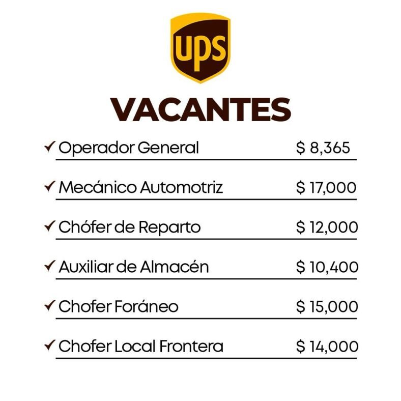 📦 ¡ÚNETE AL EQUIPO UPS! VACANTES DISPONIBLES Y SUELDOS COMPETITIVOS 🚛 📦 ¡ÚNETE AL EQUIPO UPS! VACANTES DISPONIBLES Y SUELDOS COMPETITIVOS 🚛