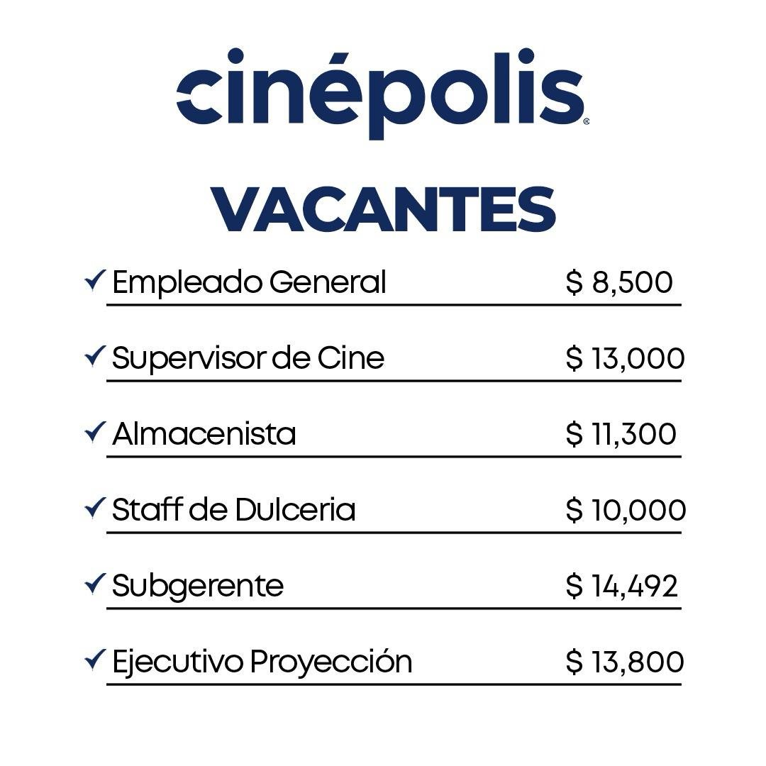 Vacantes disponibles en Cinépolis: ¡Únete al equipo!
